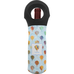 Watercolor Hot Air Balloons Wine Tote Bag (Personalized)