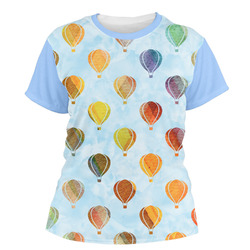 Watercolor Hot Air Balloons Women's Crew T-Shirt - 2X Large