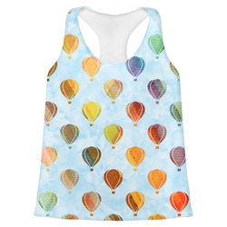 Watercolor Hot Air Balloons Womens Racerback Tank Top