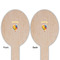 Watercolor Hot Air Balloons Wooden Food Pick - Oval - Double Sided - Front & Back