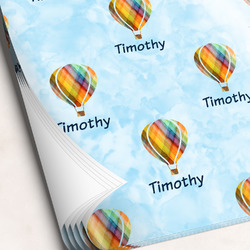 Watercolor Hot Air Balloons Wrapping Paper Sheets (Personalized)