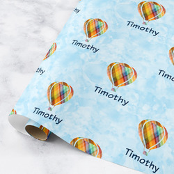 Watercolor Hot Air Balloons Wrapping Paper Roll - Medium (Personalized)