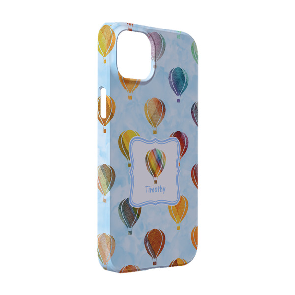 Custom Watercolor Hot Air Balloons iPhone Case - Plastic - iPhone 14 (Personalized)