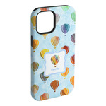 Watercolor Hot Air Balloons iPhone Case - Rubber Lined - iPhone 15 Plus (Personalized)