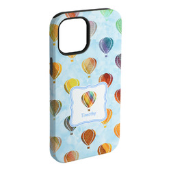 Watercolor Hot Air Balloons iPhone Case - Rubber Lined - iPhone 15 Pro Max (Personalized)