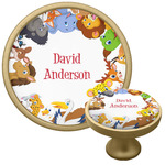 Animals Cabinet Knob - Gold (Personalized)