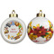 Animals Ceramic Christmas Ornament - Poinsettias (APPROVAL)