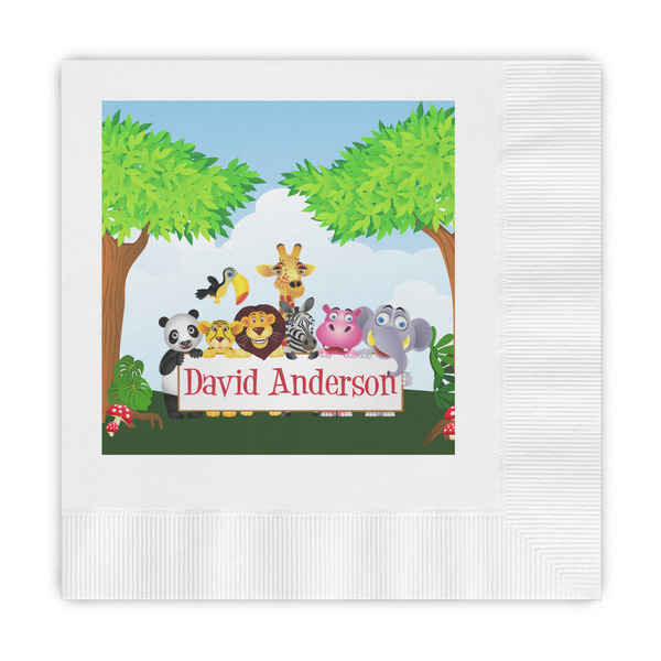 Custom Animals Embossed Decorative Napkins (Personalized)