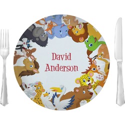 Animals 10" Glass Lunch / Dinner Plates - Single or Set (Personalized)