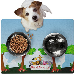 Animals Dog Food Mat - Medium w/ Name or Text