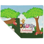 Animals Double-Sided Linen Placemat - Single w/ Name or Text