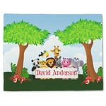 Animals Single-Sided Linen Placemat - Single w/ Name or Text
