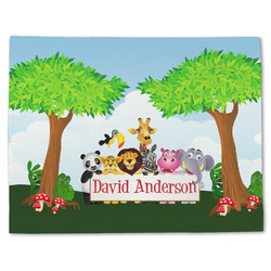 Animals Single-Sided Linen Placemat - Single w/ Name or Text