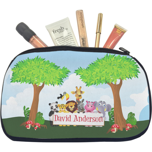 Custom Animals Makeup / Cosmetic Bag - Medium w/ Name or Text