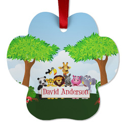 Animals Metal Paw Ornament - Double Sided w/ Name or Text