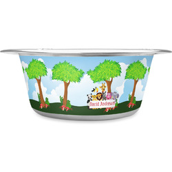 Animals Stainless Steel Dog Bowl - Large (Personalized)