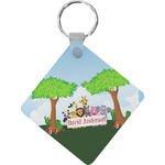 Animals Diamond Plastic Keychain w/ Name or Text