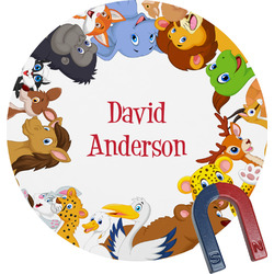 Animals Round Fridge Magnet (Personalized)