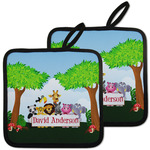 Animals Pot Holders - Set of 2 w/ Name or Text