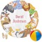 Animals Round Beach Towel