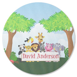 Animals Round Rubber Backed Coaster (Personalized)