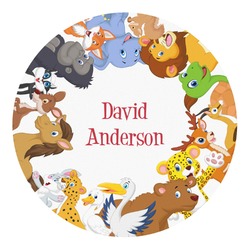 Animals Round Decal - Medium (Personalized)