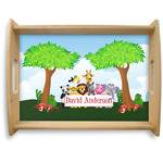 Animals Natural Wooden Tray - Large w/ Name or Text