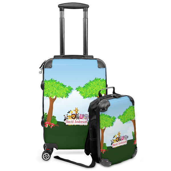 Custom Animals Kids 2-Piece Luggage Set - Suitcase & Backpack (Personalized)