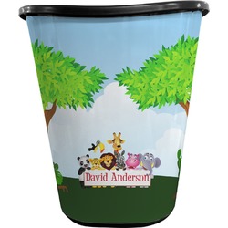 Animals Waste Basket - Single Sided (Black) (Personalized)