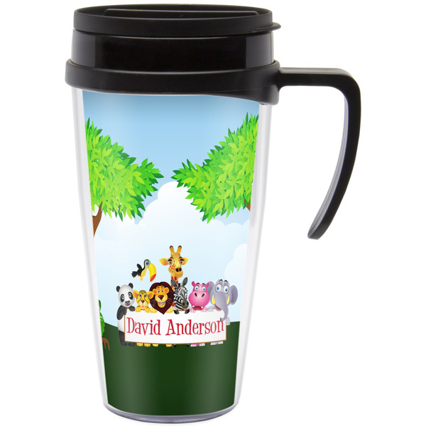 Custom Animals Acrylic Travel Mug with Handle (Personalized)