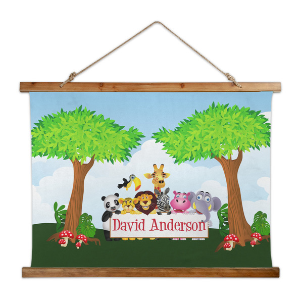 Custom Animals Wall Hanging Tapestry - Wide (Personalized)