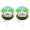 Animals White Plastic 7" Stir Stick - Double Sided - Round - Front & Back