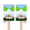 Animals Wooden 6.25" Stir Stick - Rectangular - Double Sided - Front & Back