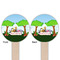 Animals Wooden 6" Food Pick - Round - Double Sided - Front & Back