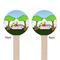 Animals Wooden 6" Stir Stick - Round - Double Sided - Front & Back