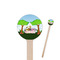Animals Wooden 7.5" Stir Stick - Round - Closeup