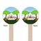 Animals Wooden 7.5" Stir Stick - Round - Double Sided - Front & Back