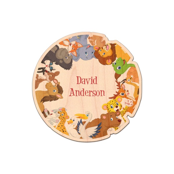 Custom Animals Genuine Maple or Cherry Wood Sticker (Personalized)