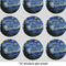 The Starry Night (Van Gogh 1889) 2" Multipurpose Round Labels - Sheet