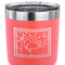 The Starry Night (Van Gogh 1889) 30 oz Stainless Steel Ringneck Tumbler - Coral - CLOSE UP