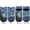 The Starry Night (Van Gogh 1889) Adult Ankle Socks - Double Pair - Front and Back - Apvl