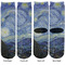 The Starry Night (Van Gogh 1889) Adult Crew Socks - Double Pair - Front and Back - Apvl