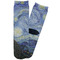 The Starry Night (Van Gogh 1889) Adult Crew Socks - Single Pair - Front and Back