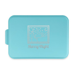 The Starry Night (Van Gogh 1889) Aluminum Baking Pan with Teal Lid
