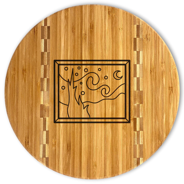 Custom The Starry Night (Van Gogh 1889) Bamboo Cutting Board