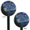 The Starry Night (Van Gogh 1889) Black Plastic 5.5" Stir Stick - Double Sided - Round - Front & Back