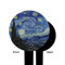 The Starry Night (Van Gogh 1889) Black Plastic 6" Food Pick - Round - Single Sided - Front & Back