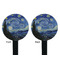 The Starry Night (Van Gogh 1889) Black Plastic 7" Stir Stick - Double Sided - Round - Front & Back