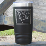 The Starry Night (Van Gogh 1889) 20 oz Stainless Steel Tumbler - Black - Single Sided