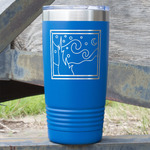 The Starry Night (Van Gogh 1889) 20 oz Stainless Steel Tumbler - Royal Blue - Single Sided